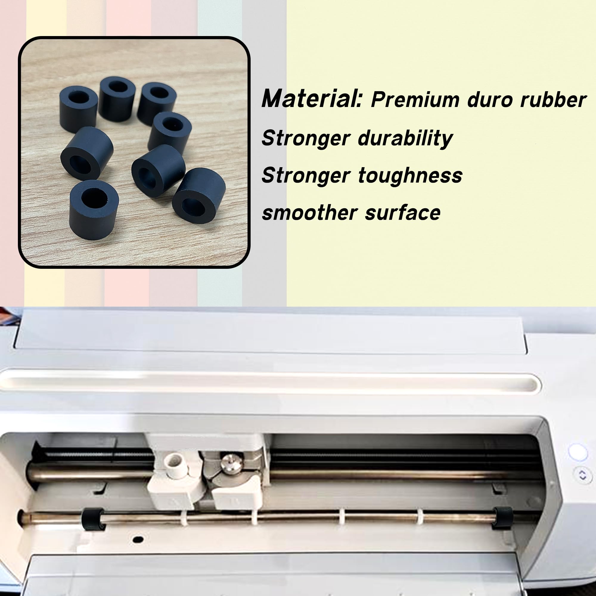 8 Rouleaux Caoutchouc De Remplacement Pour Cricut Maker/Maker 3/Explore Air2 - Accessoire Réparation