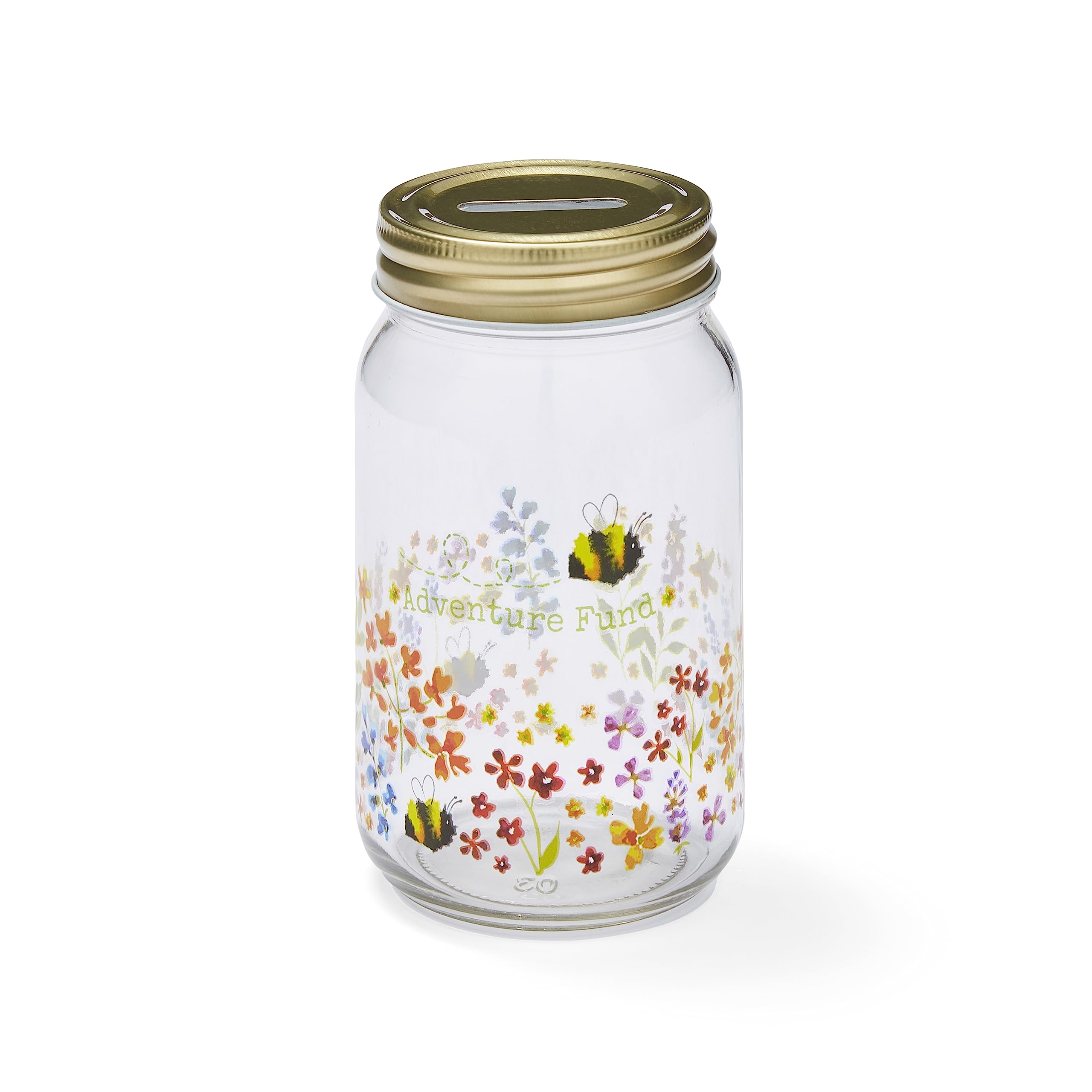 Cooksmart Bee Happy British Designed Money Jar | Money Box For Saving Cash Or Coins | Piggy Bank For Adults & Family