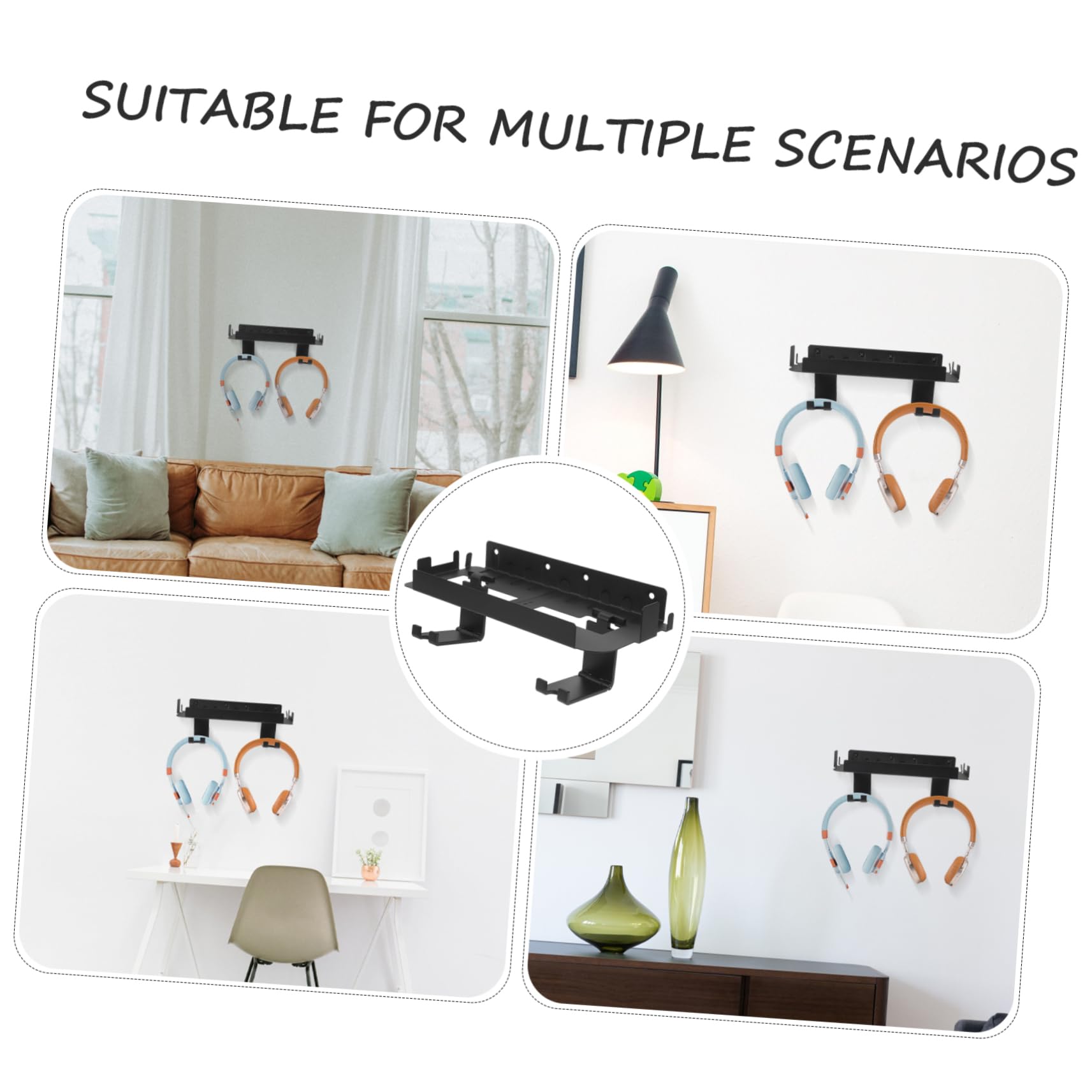 DOITOOL Soporte De Montaje Pared para Consola De Videojuegos Incluye Soporte para Mando Organizador De Mandos De Pared y Estante Vertical para Consola De Videojuegos para Decoración De Sal