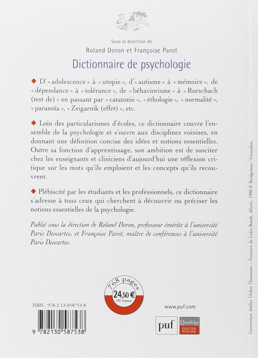 Dictionnaire de psychologie