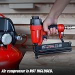 WORKPRO Pneumatic Brad Nailer, 18 GA, 2 in 1 Nail Gun and Crown Stapler, with 400pcs Nails/ 300pcs Staples, for Carpentry, DIY Project, Woodworking
