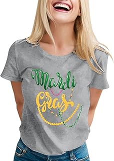 Camiseta de manga corta para mujer, cuello redondo, lazo de lentejuelas, parte superior de moda, para uso diario, ocio