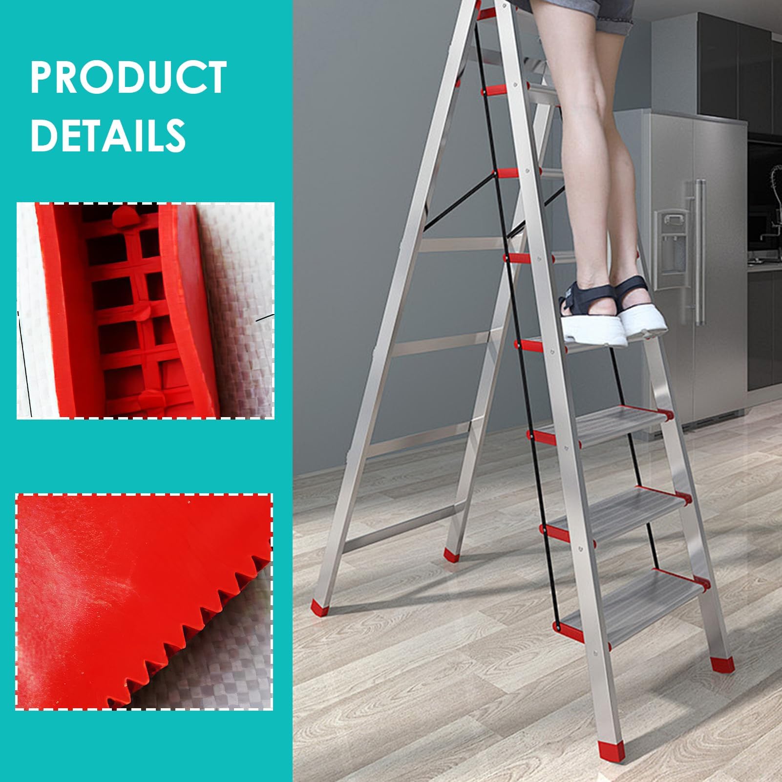 4 Stuks Opvouwbare Trapladder Rubberen Ladderpads Laddervoeten Beschermer Ladder Antislipvoeten Laddervoeten Pads 4 Stuks Opvouwbare Trapladder Rubberen Ladderpads Laddervoeten Beschermer Ladder Antislipvoeten Laddervoeten Pads