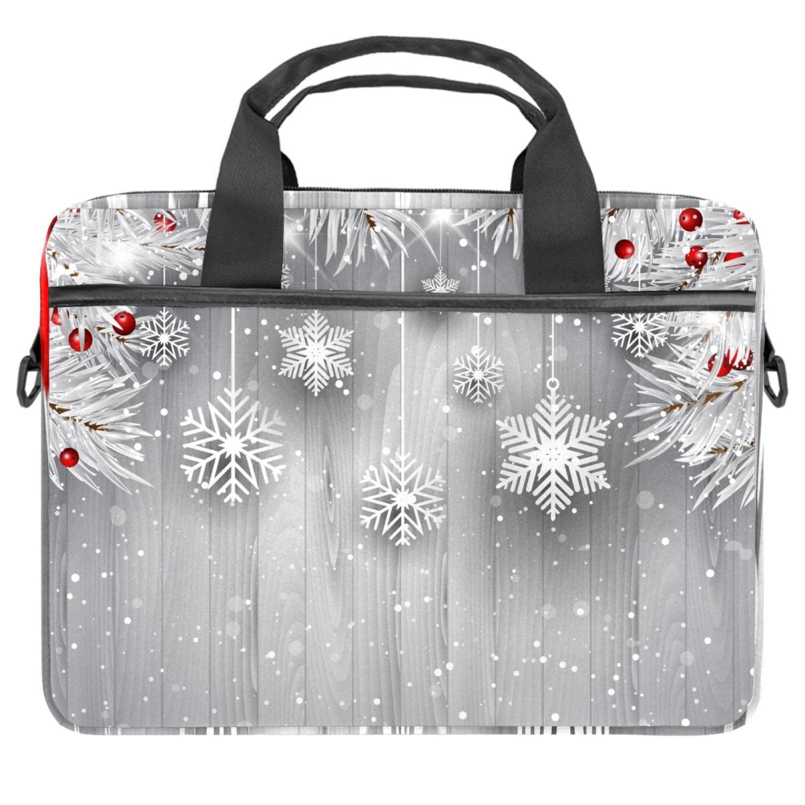 Sacoche ordinateur 13-14.5" imprimé arbre de Noël argenté multicolore