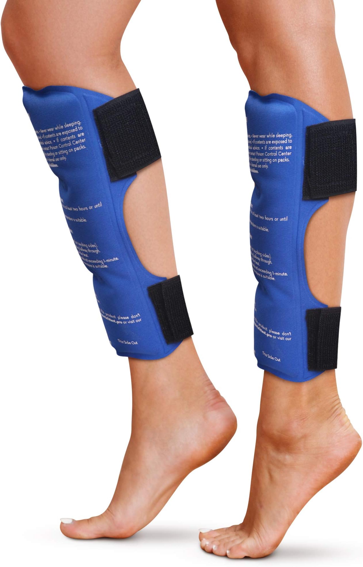 Shin Splint Ice Packs (Hot & Cold) - Reusable Soft Touch Cooling & Heating Gel Wraps for Leg or Calf Pain Relief Therapy - Perfect for Running Injuries & Recovery