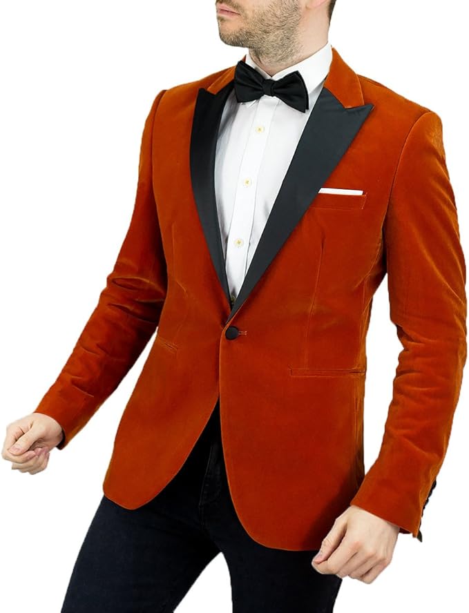 orange velvet dinner jacket