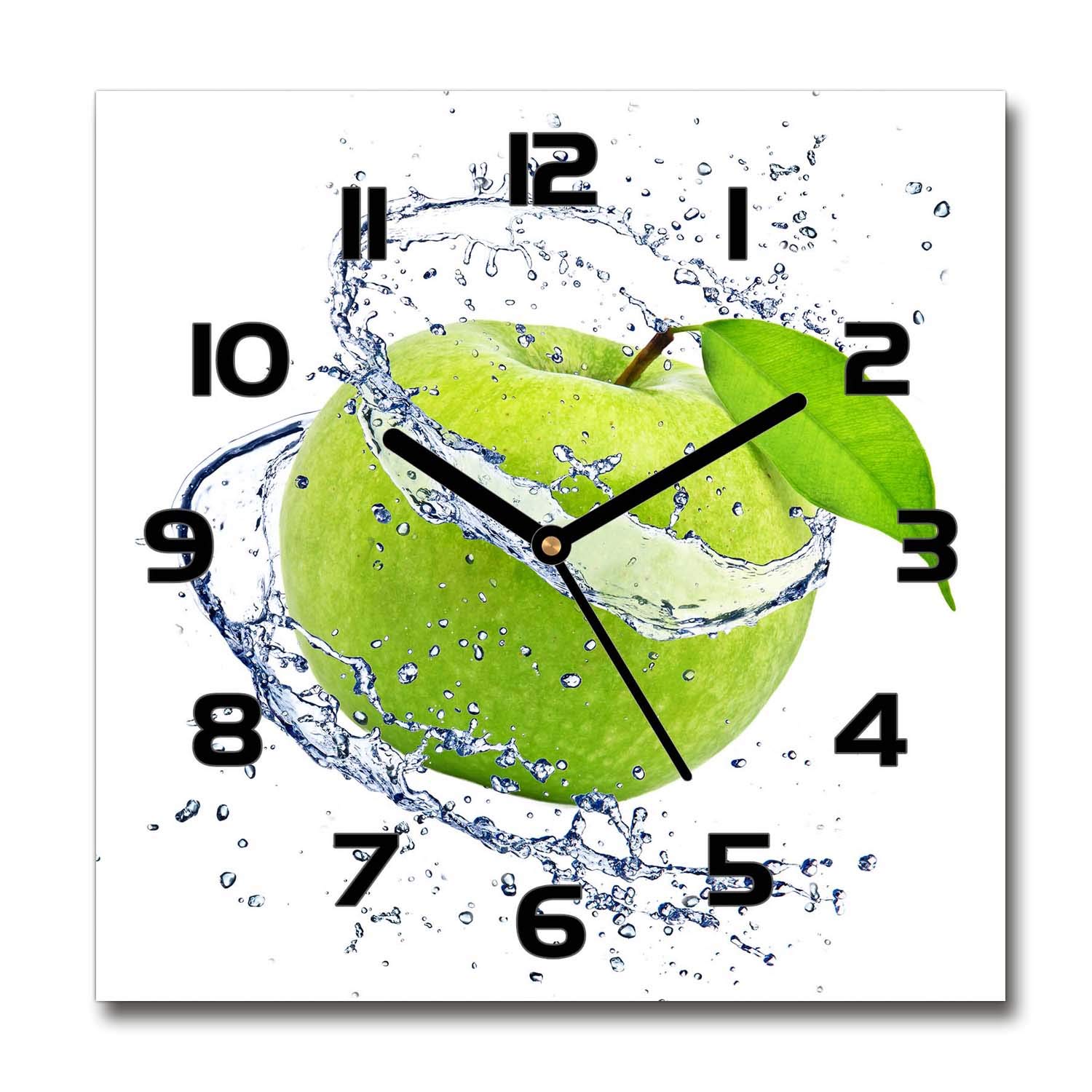 Horloge en verre 60x60cm silencieuse Tulup pour mur de salon moderne