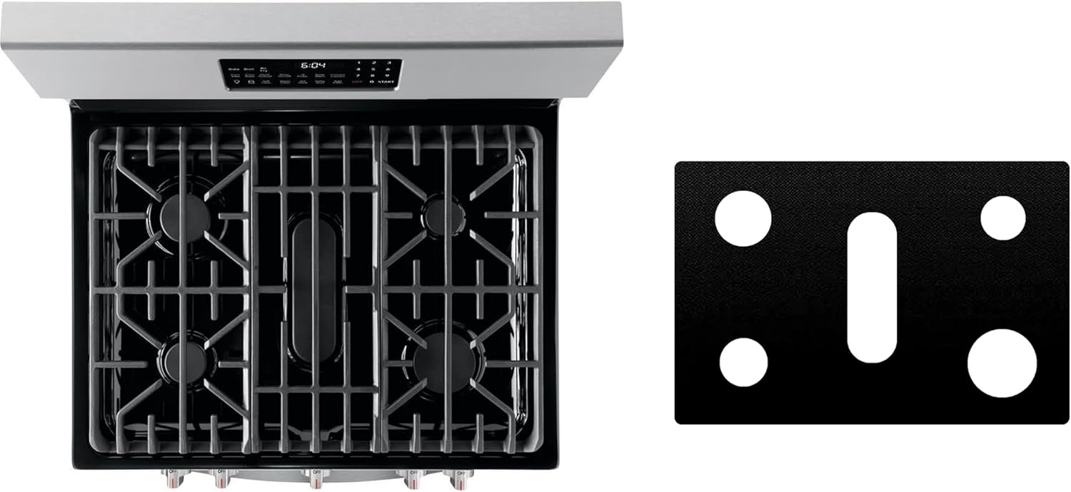 Custom Fit Reusable Burner Liner for Frigidaire Gas Range Stove Protect Your Stovetop with this Splatter Guard Cover - FCRG3052AS