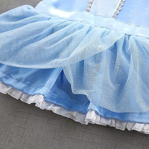 Miniatura 17 de Dressy Daisy Mameluco de princesa para disfraz de Halloween, cumpleaños, traje con diadema para bebé niña