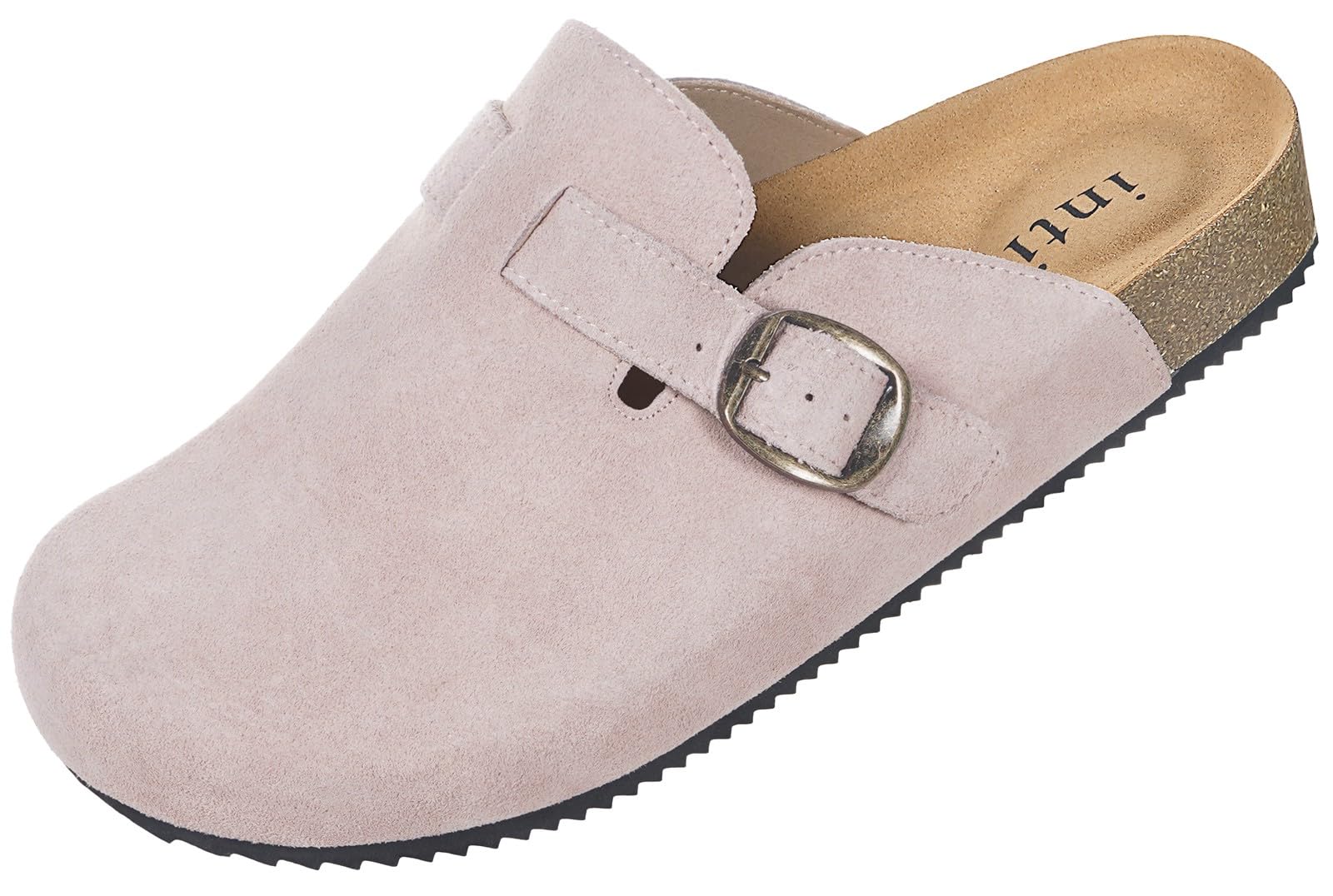 Clogs and Mules for Men Women Leather Slippers with Cork Closed Garden Slippers Sandals with Adjustable Buckle Comfortable 36-46-image-46