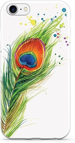 Miniatura 19 de Inspired Cases - Compatible con iPhone Xs Max - Funda protectora con textura 3D para Apple iPhone Xs Max - Plumas de pavo real acuarela