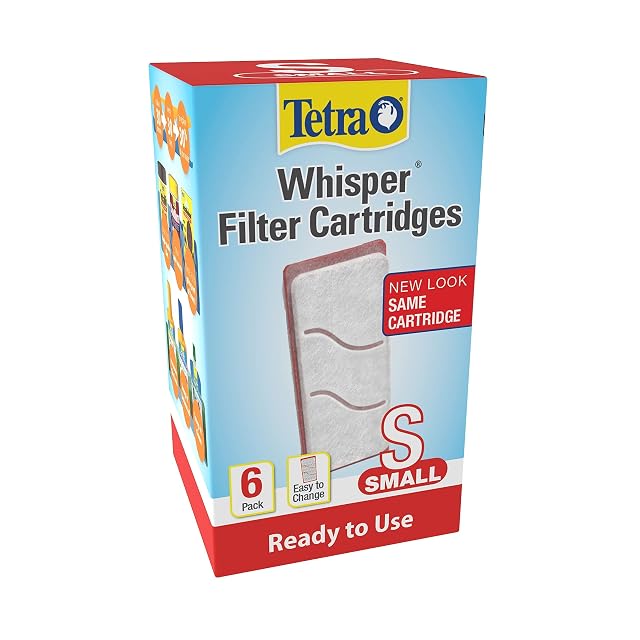 Tetra Filter Aquarium Cartidges Removes Odors and Discoloration Ready to Use Small Whisper Filters 6 Count