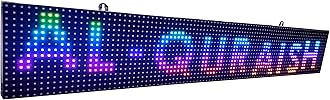AL-QURAISH P10 Led Running/Scrolling Programable Text Message Display Board WI-FI (RGB, 7 INCH. × 37 INCH.)