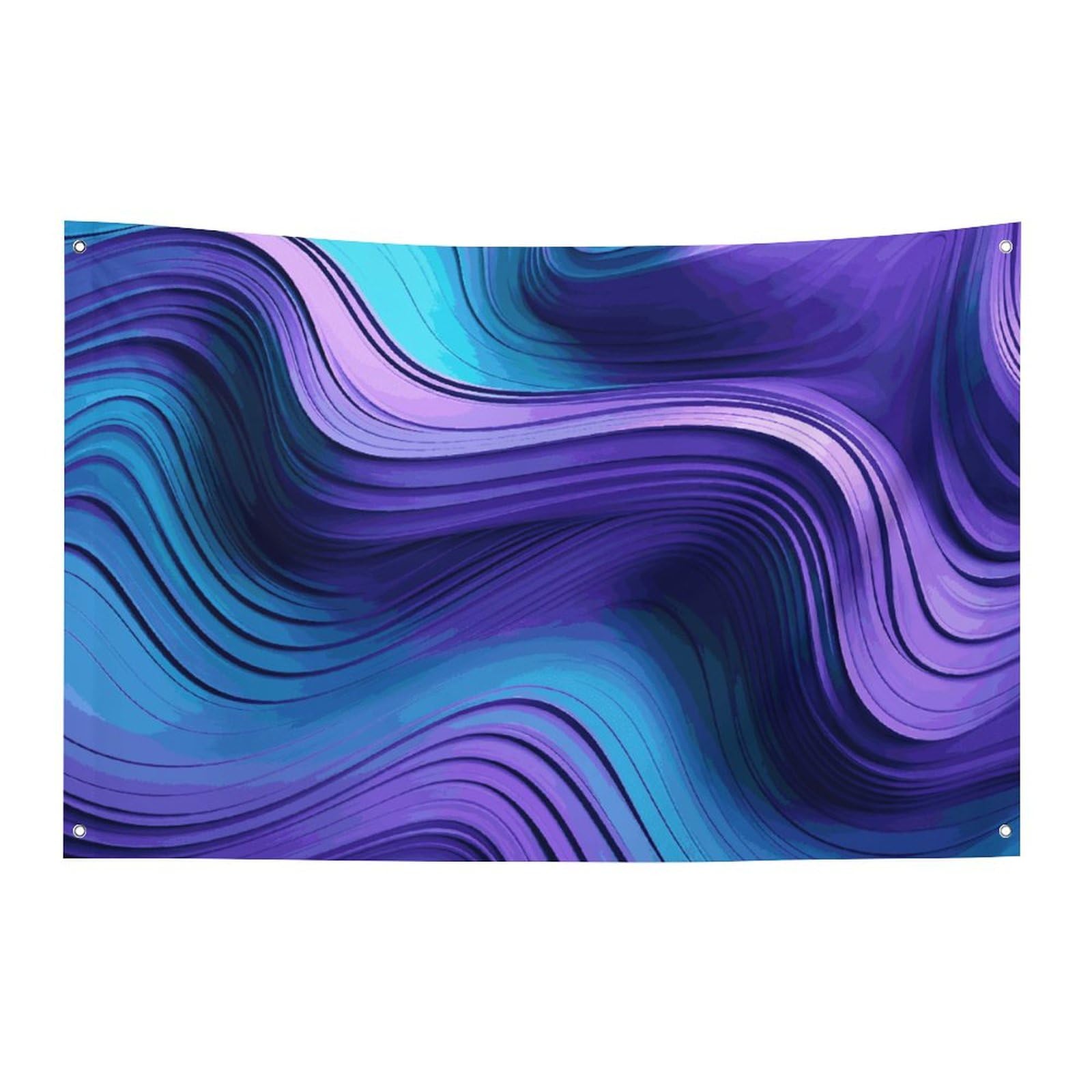 Drapeau violet résistant aux intempéries avec 4 œillets pour extérieur