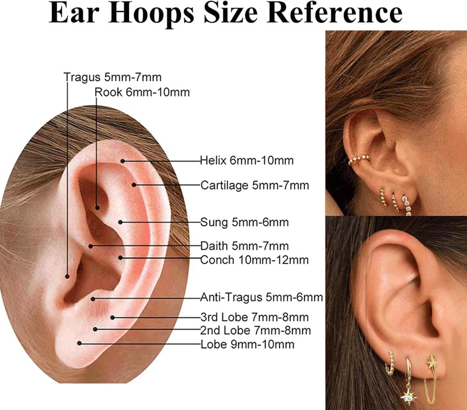 Ball Beaded Huggie Hoop Earrings 925 Sterling Silver Upper Ear Cartilage Helix Small Tiny Mini Sleeper Hoop Earrings - Image 4