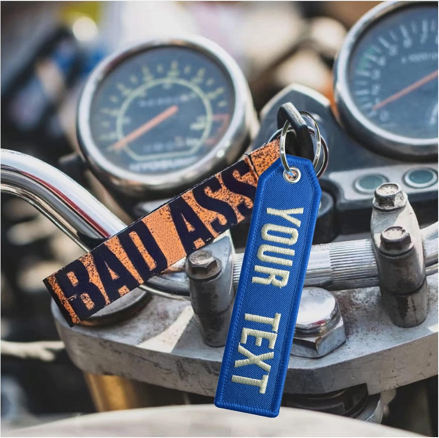 Brillianne Custom Keyring, Personalized Embroidery Doublesided