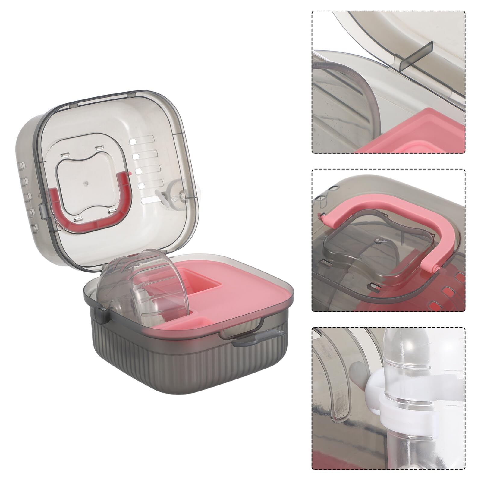Trasportino Doppio Strato per Piccoli Animali con Materiale Robusto e Sicuro Gabbia Portatile per Criceti Porcellini d Topi e Furetti Spaziosa Custodia da Viaggio per Animali