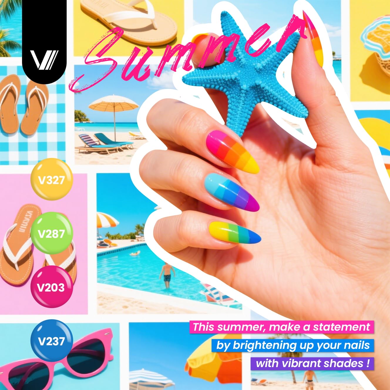 VANREESA 60 Pcs Gel Nail Polish Set 55 Colors Spring Summer Fall Winter Gel Polish with Base Coat & 4 Effects Top Coat Nail Kit Gifts for Women Girls Nail Art Salon at Home