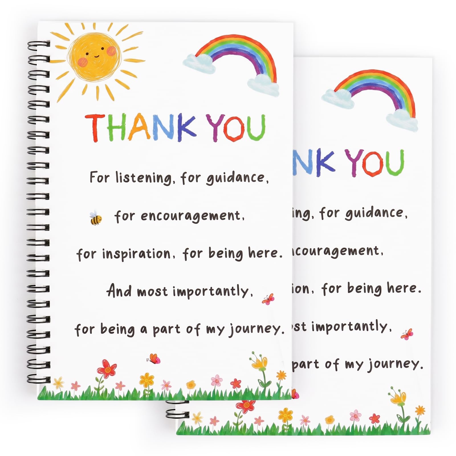 COMOOKA 2pcs Teacher Notebook Gifts for Women Nursery Teacher Thank You Gifts for End of The Year Christmas Thank You for Helping Me Grow