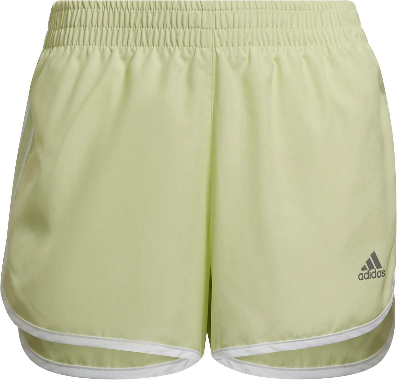 Adidas Womens Marathon 20 Shorts Almost Lime/White Small