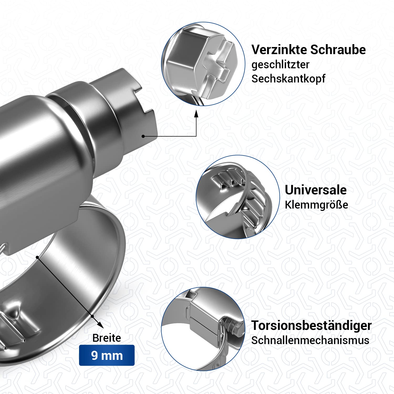 OPASKA Obejma ślimakowa VIOKS 8-12 mm Ø 2 szt
