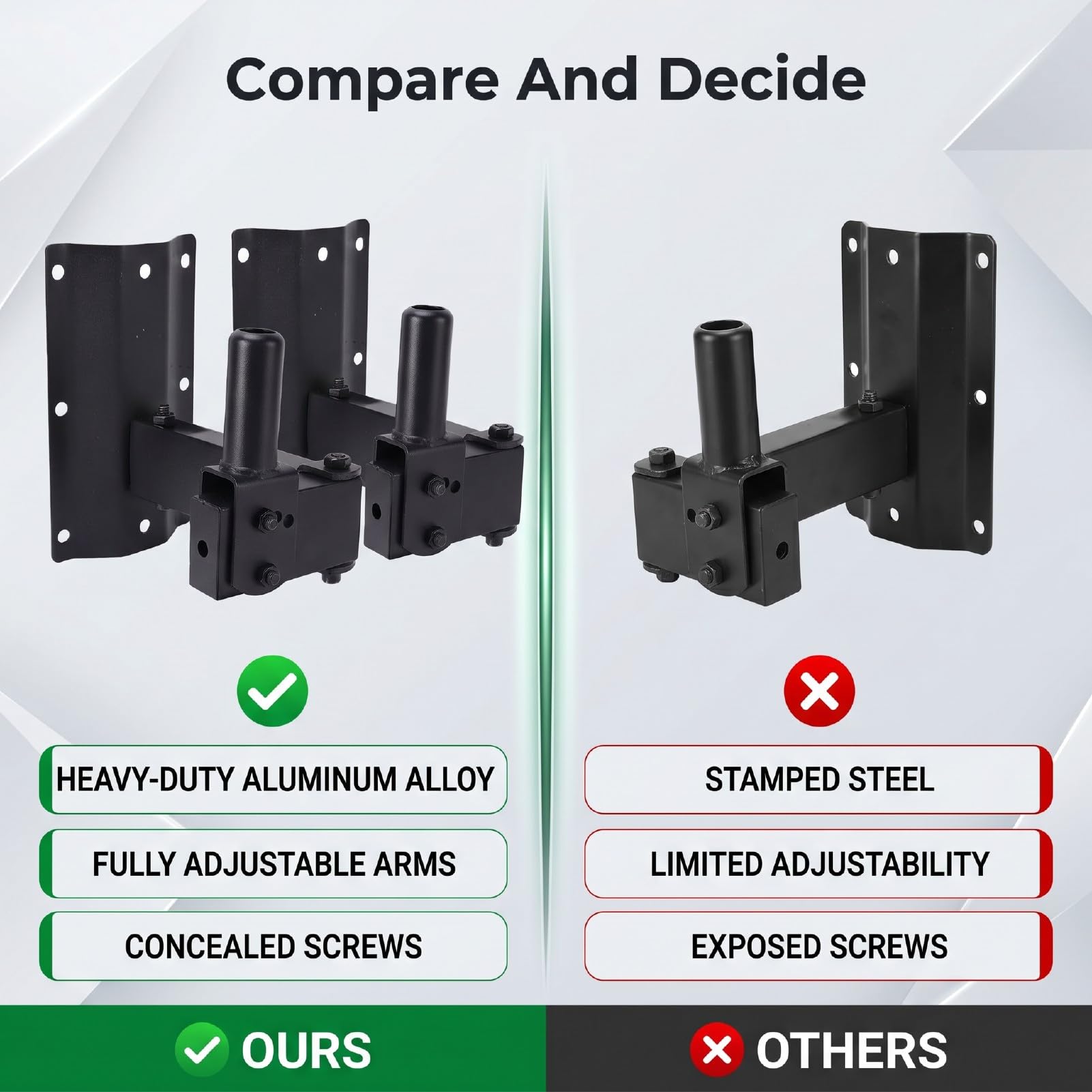 VBESTLIFE Soportes de Pared para Altavoces de Alta Resistencia (Juego de 2)