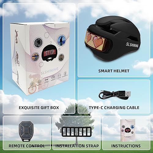 Miniatura 8 de Smart Bike Helmet with Light Bicycle Helmets for Adult Teens for Mountain & Road Cycling Electric Scooter Skateboard Skating