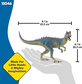 Schleich Dinosaurs - 9, Realistic Dilophosaurus Dinosaur Toy. Detailed Dino Action Figure with Movable Jaw for Boys and Girls. Fun, Imaginative Play Figurine Dinos - Cool Toys for Kids Ages 5+, 15046