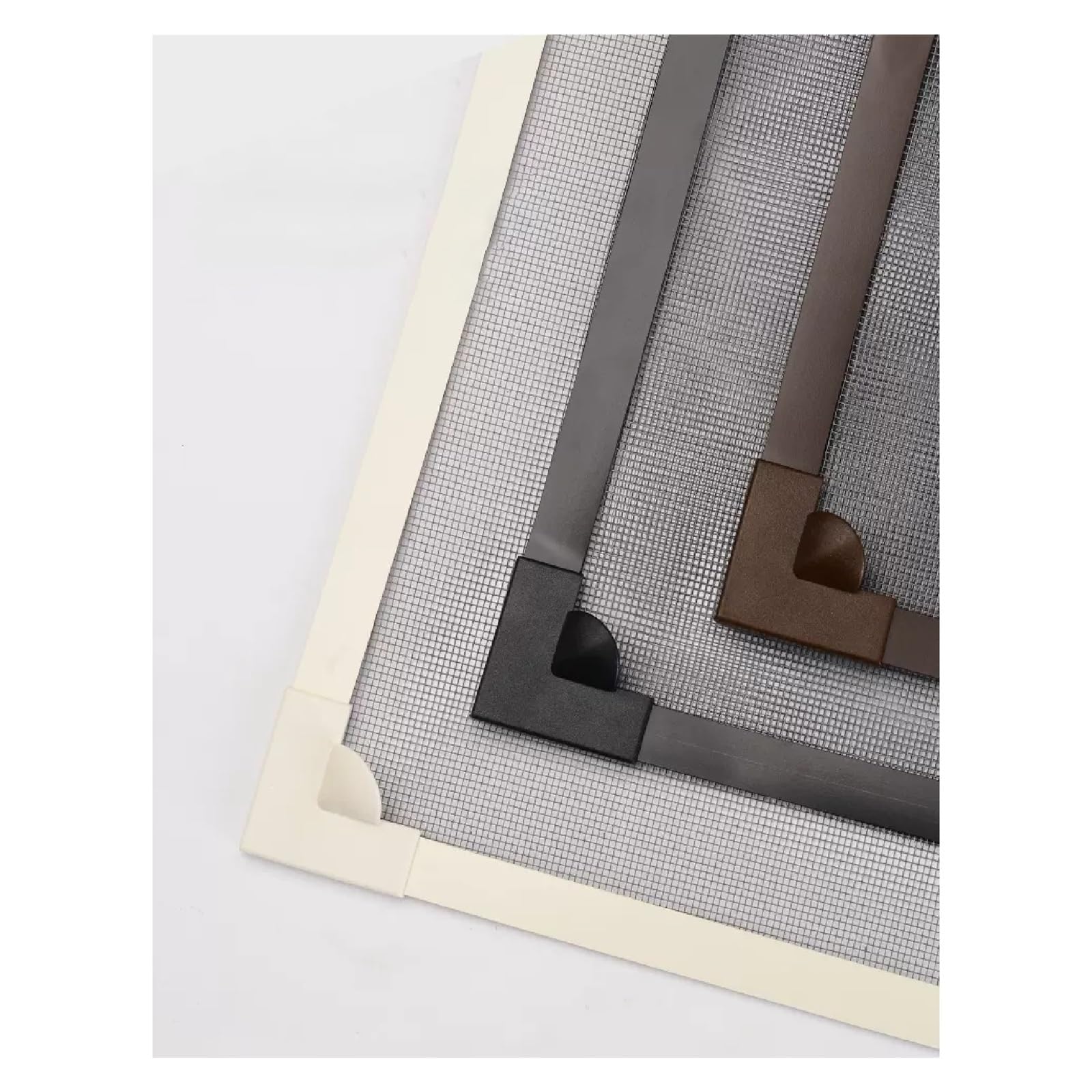 Écran de fenêtre magnétique réglable à monter soi-même - Taille maximale - S'adapte à toutes les tailles - Avec cadre blanc - Fente pour carte en maille ignifuge (150 x 170 cm)