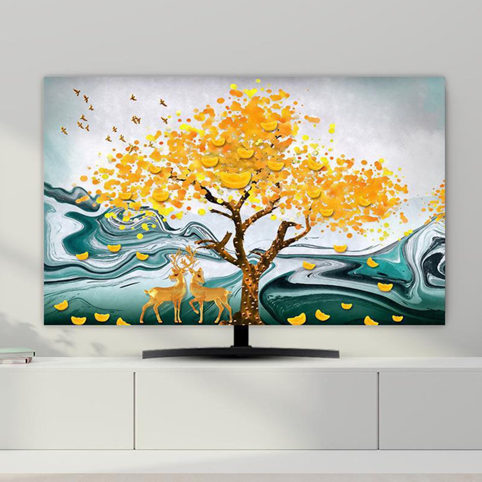 Hiseng Couverture TV Anti-Poussière, Housse De Protection De L