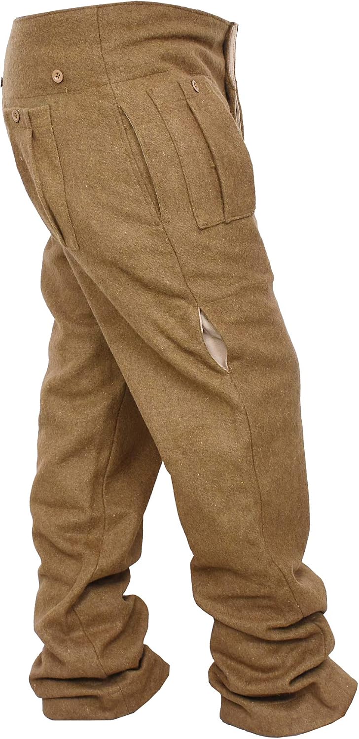 warreplica British Airborne Paratrooper/Parachutists BD Battledress Khaki Trousers Service Dress - Sizes 28 to 46 & Custom