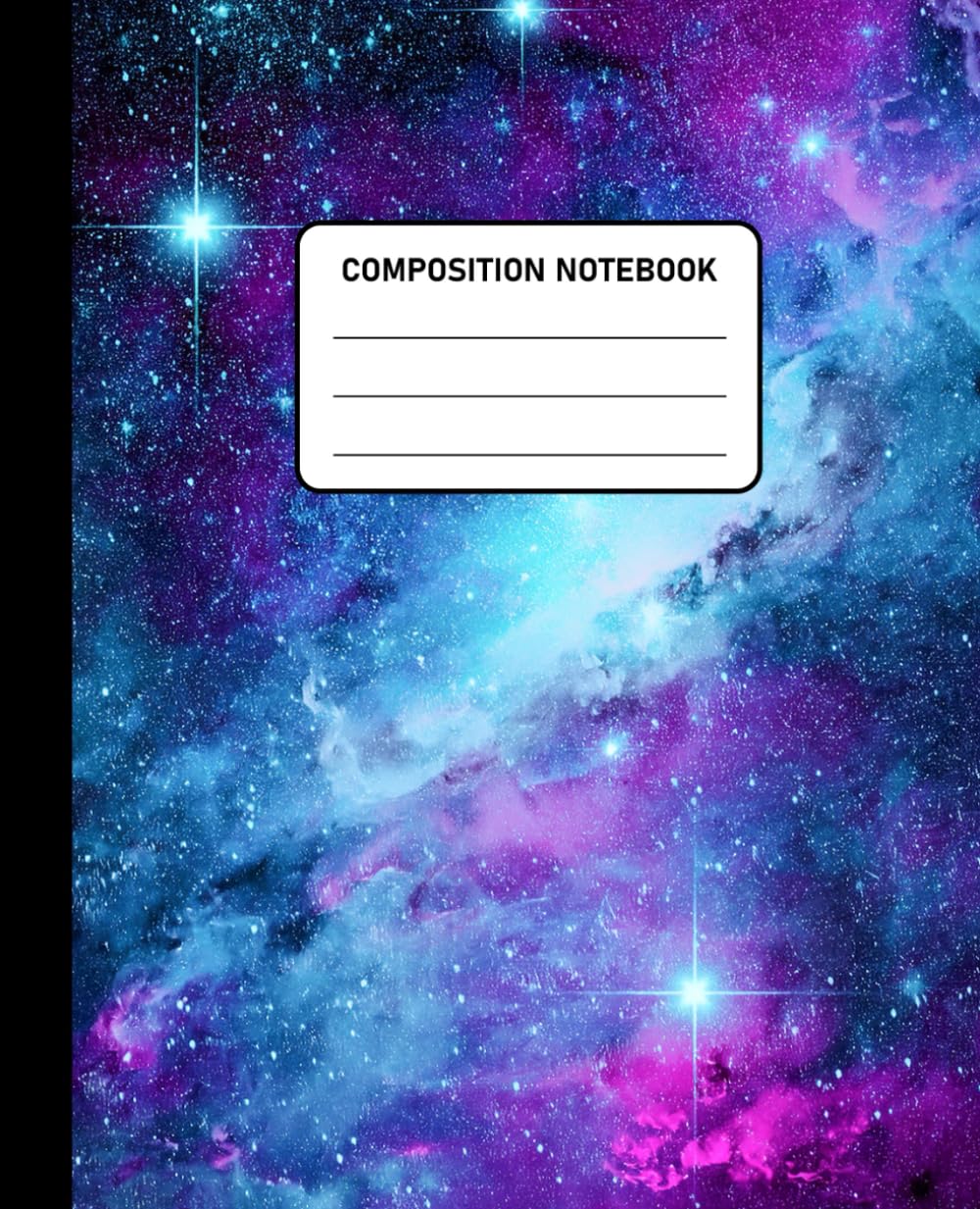 Composition Notebook Pink Starry Galaxy: Wide Ruled Paper Notebook Journal. Wide Lined Workbook for Girls, Boys, Kids, Teens and Students. ( 7.5 x