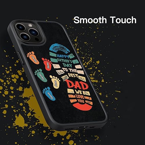 Miniatura 4 de Fundas de teléfono personalizadas para papá y niños, huellas compatibles con iPhone 15, 14, 13, 12, 11 Pro Max, Samsung Galaxy S23 S22 S21 S20