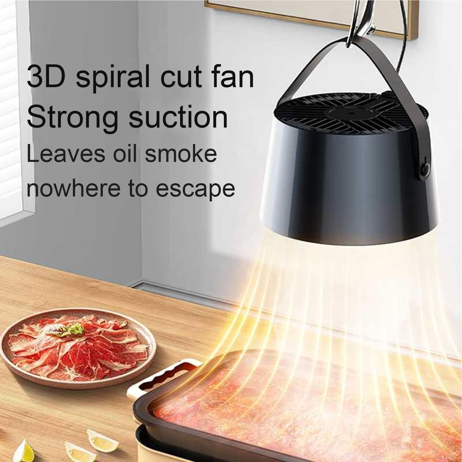 Hotte Aspirante Portable pour Cuisine Filtre Double Couche Silencieux