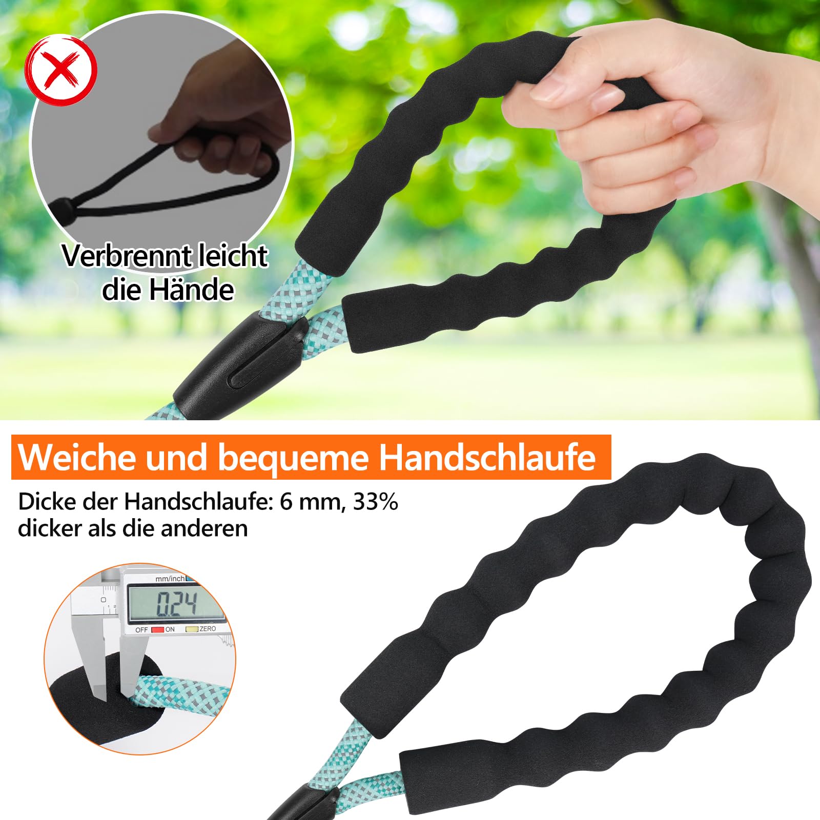 X XBEN Guinzaglio Addestramento per Cani,1,5M 2M 3M 5M 6M 10M 15M 20M 25M 30M Resistente e Durevole Guinzaglio per Cani,Lunghina per Cane con Gancio di Sicurezza e Maniglia Imbottita,per Tutti i Cani