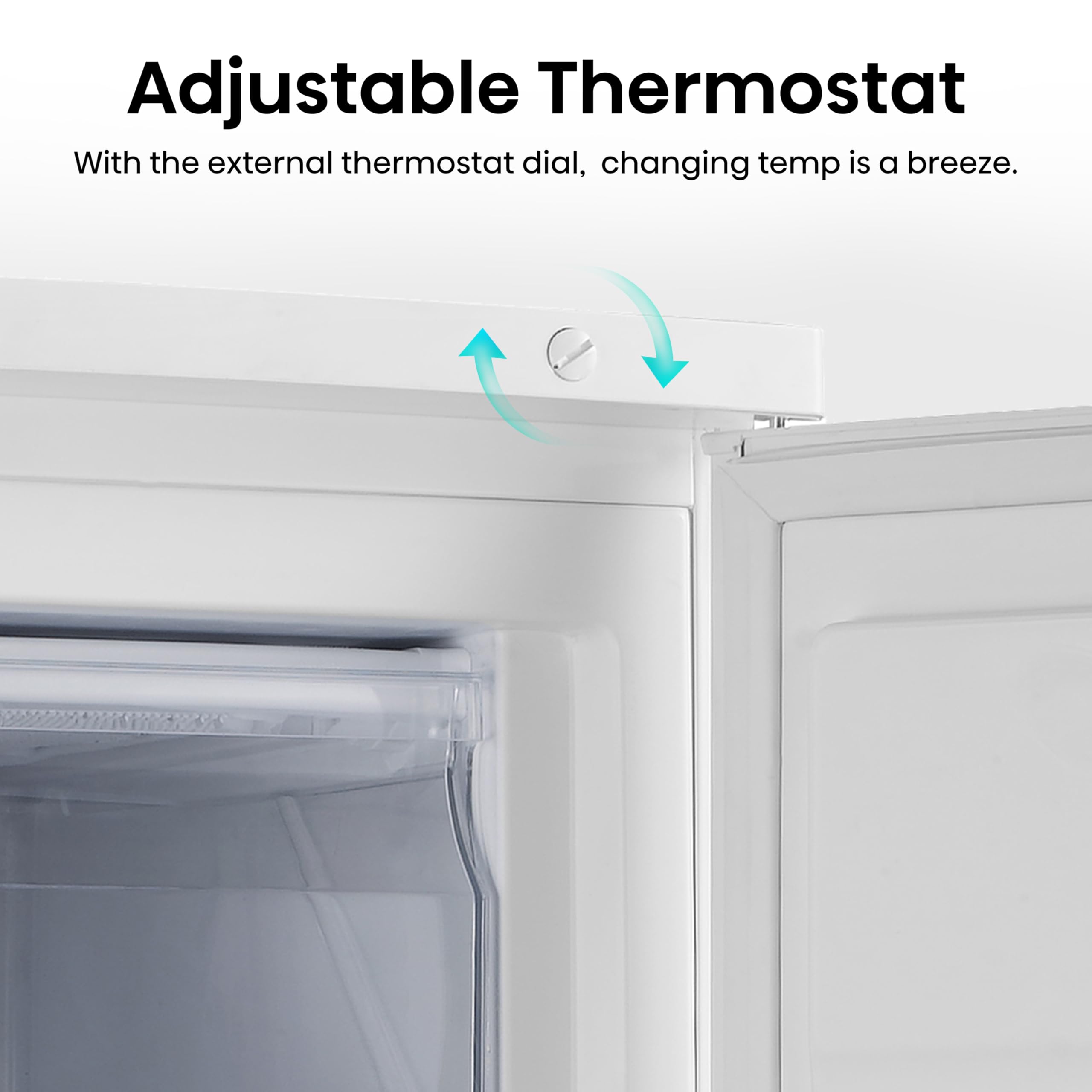Hisense FV105D4BW21 56cm Under-Counter Freezer, 82-Litre Capacity, Reversible Door, 3 Freezer Drawers, White, E Rated — view 6