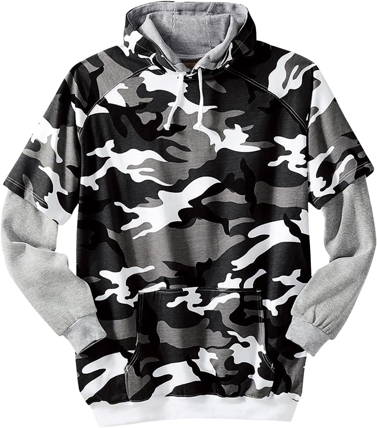 Boulder Creek by KingSize Men's Big & Tall Tall Thermal-Lined Layered Look Hoodie