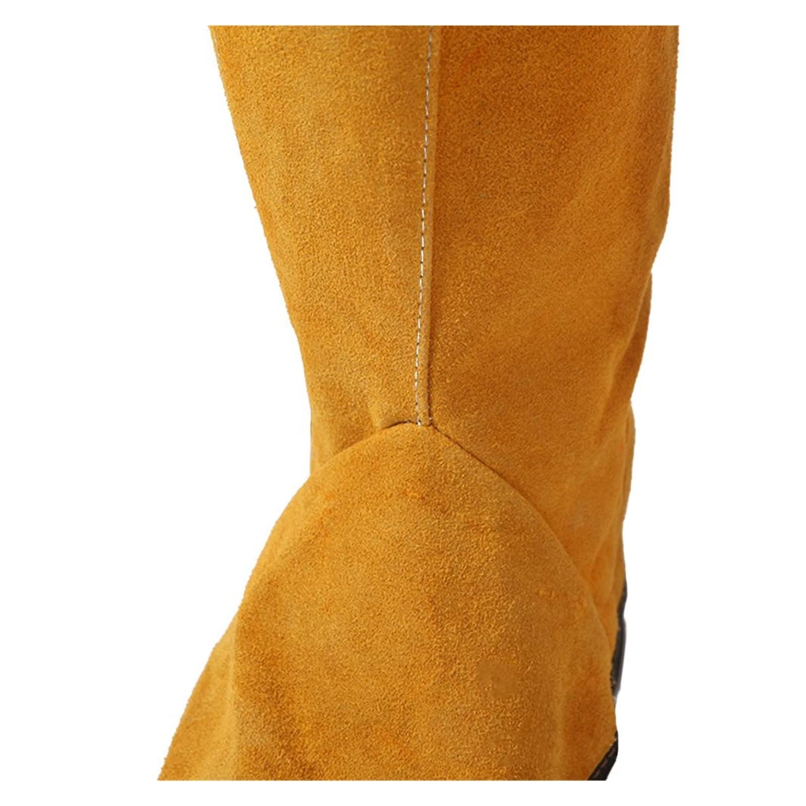 Artículos para soldadura Protector de cuero duradero Protector Flame Retardante Soldadura de soldadura de seguridad Boot abrasión soldado de protección de seguridad del pie resistente al pie