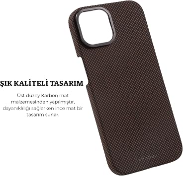 Ehr. iPhone 11 Uyumlu Kamera Çıkıntılı Magsafe Wireless Şarj Özellikli Karbon Fiber Tasarımlı Armor Kapak (Altın Rengi, iPhone 11)