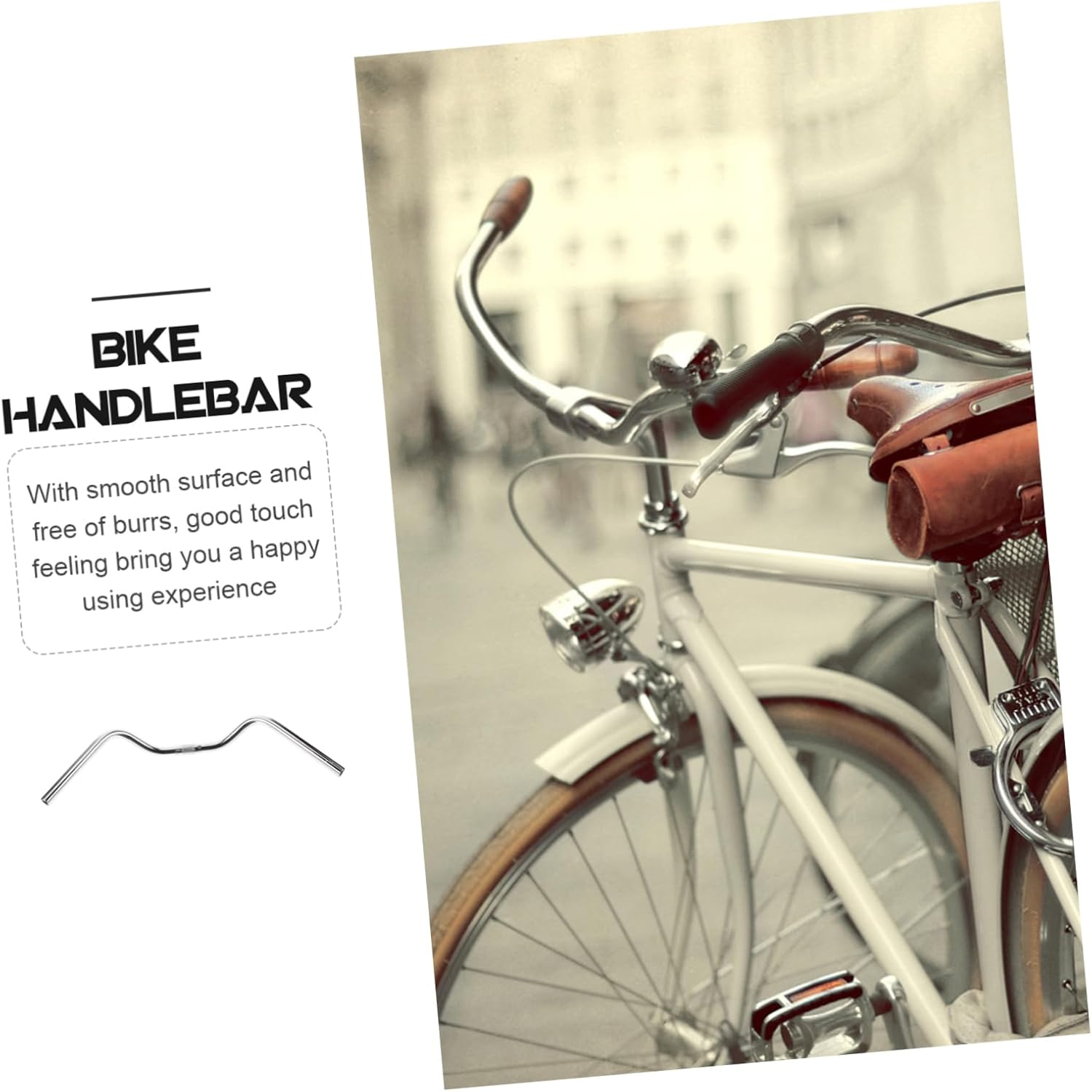 U-shaped Retro Bicycle Handlebar Lightweight Mountain Bike Accessory Easy to Install for Enhanced Control Terrains Compatible with All Bike Types