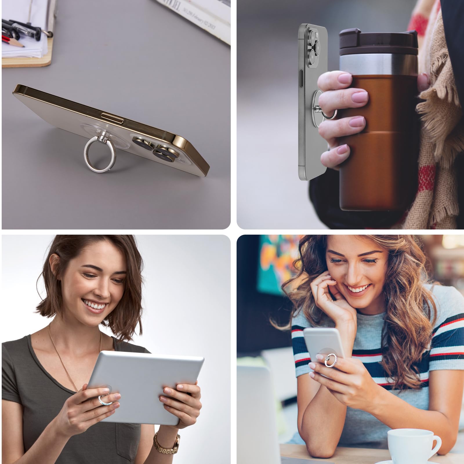 Sunrain Telefoon Ring Houder Vinger Kickstand 360rotatie Mobiele Telefoon Terug Grip Opvouwbare Mobiele Telefoon Stand Compatibel Met Bureau Compatibel Met Iphone Ipad