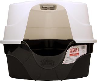Nature’s Miracle Hooded Corner Cat Litter Box with Charcoal Filter - Odor Control, Easy Clean, Space-Saving (P-5915)