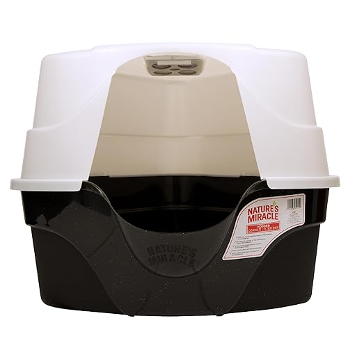 Nature’s Miracle Hooded Corner Litter Box, With Odor Control Charcoal