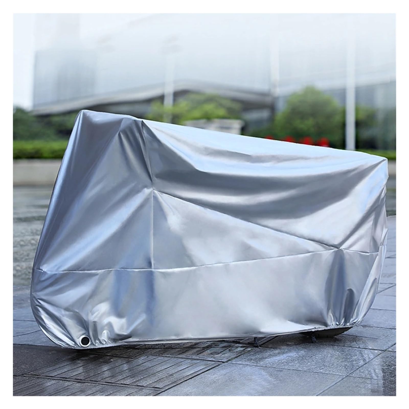 Funda para Motos para Cubierta Tela para Motocicleta 190T Impermeable para Todas Las Estaciones Protección UV Prueba Polvo para Interior Y Exterior(001Silver)