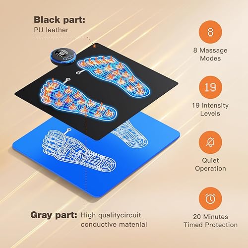 Miniatura 2 de Estimulador nervioso electrónico transcutáneo y estimulación muscular alimentada para aliviar el dolor, masajeador de pies EMS