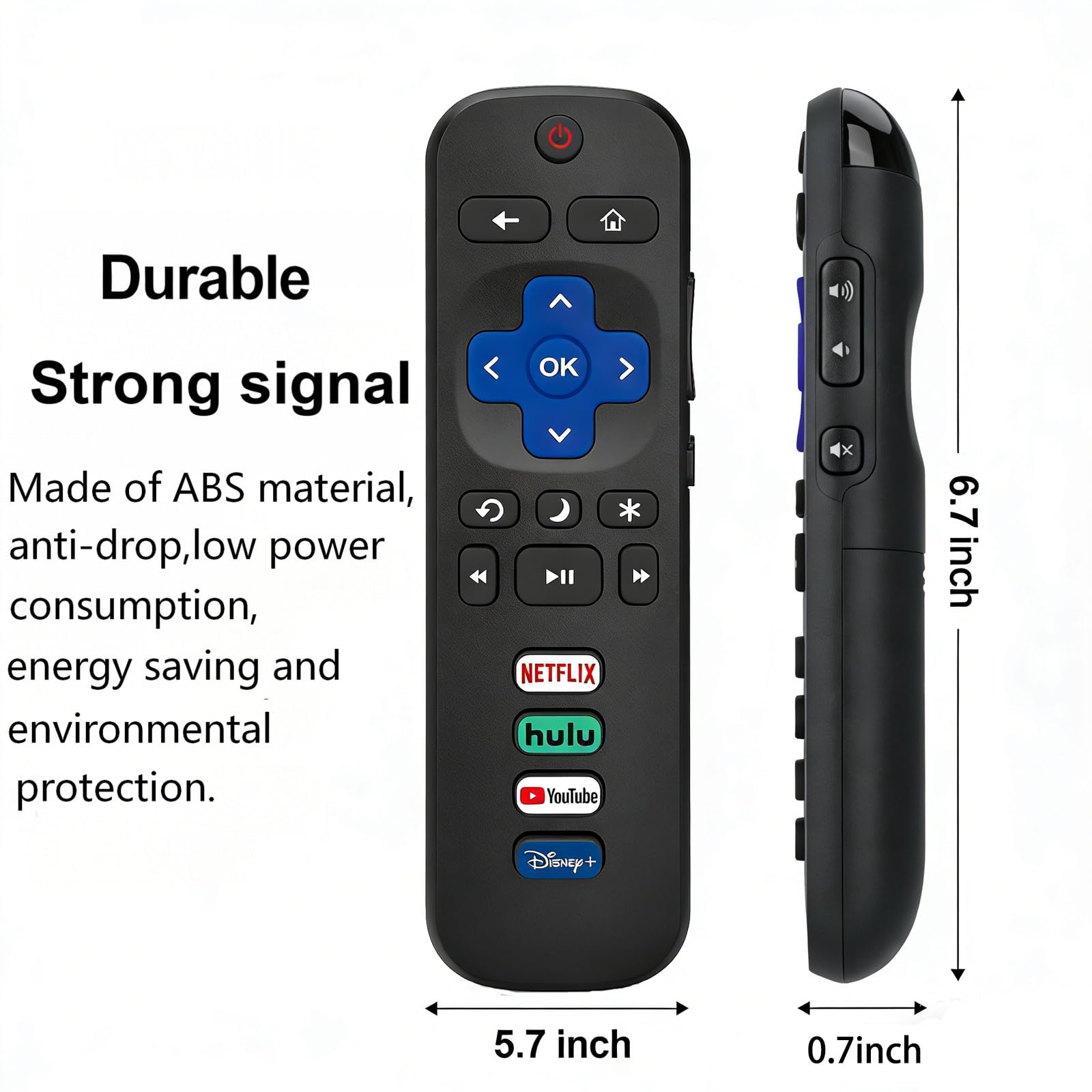 Confezione da 36 pezzi: ricambio universale per telecomando TV Roku, compatibile con TV TCL/Hisense/Onn/Sharp/Philips (non per Roku Stick/Box)