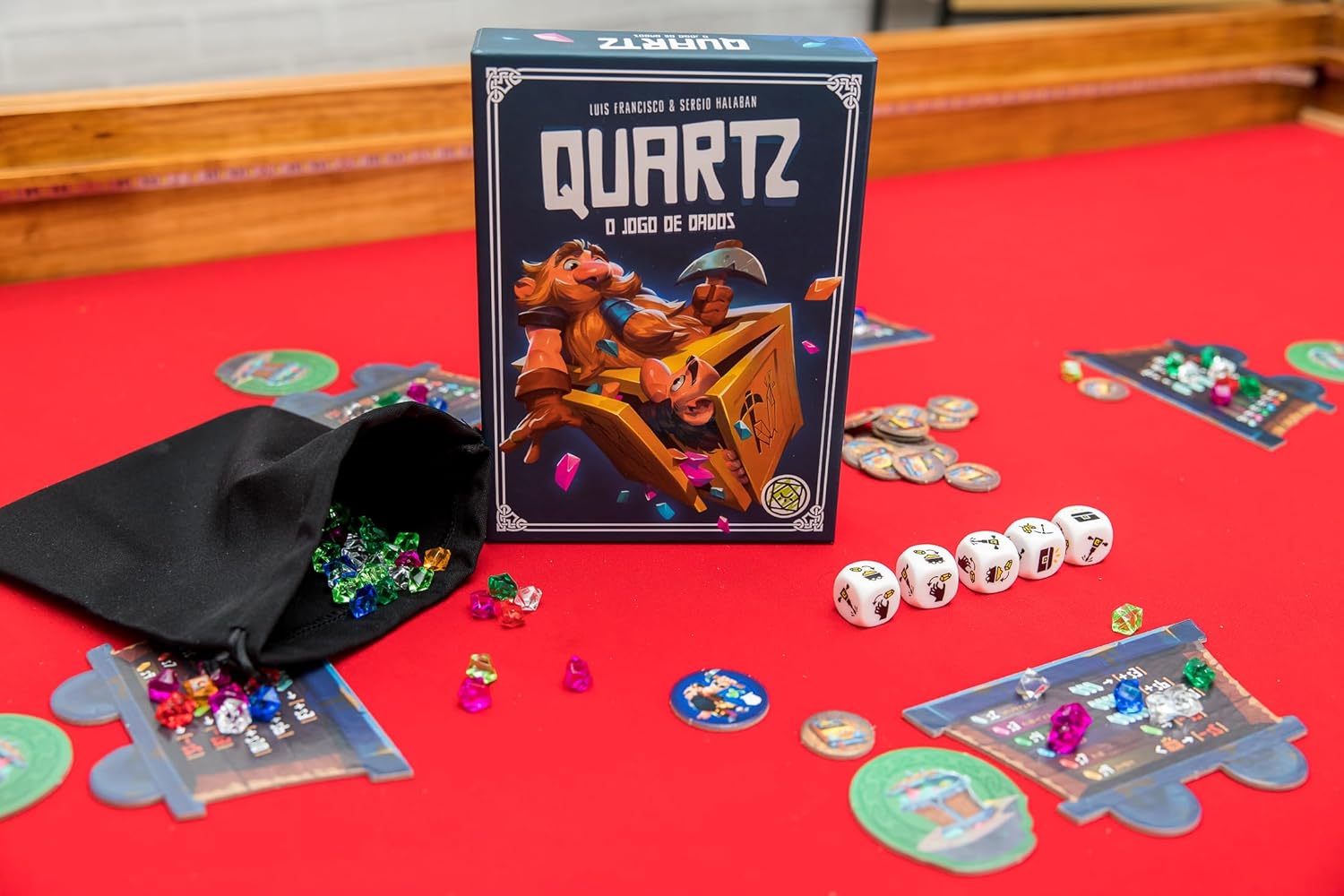 Lucky Duck Games Quartz: The Dice Game | Mine Crystals and Collect Money to Win | 3-6 Players, Ages 10+