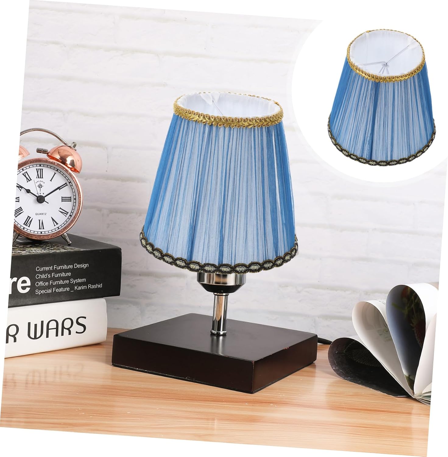 Gadpiparty Cloth Lampshade Clip Bulb Lampshade for Chandelier Warm Mood Light Cover Lamp Accessory