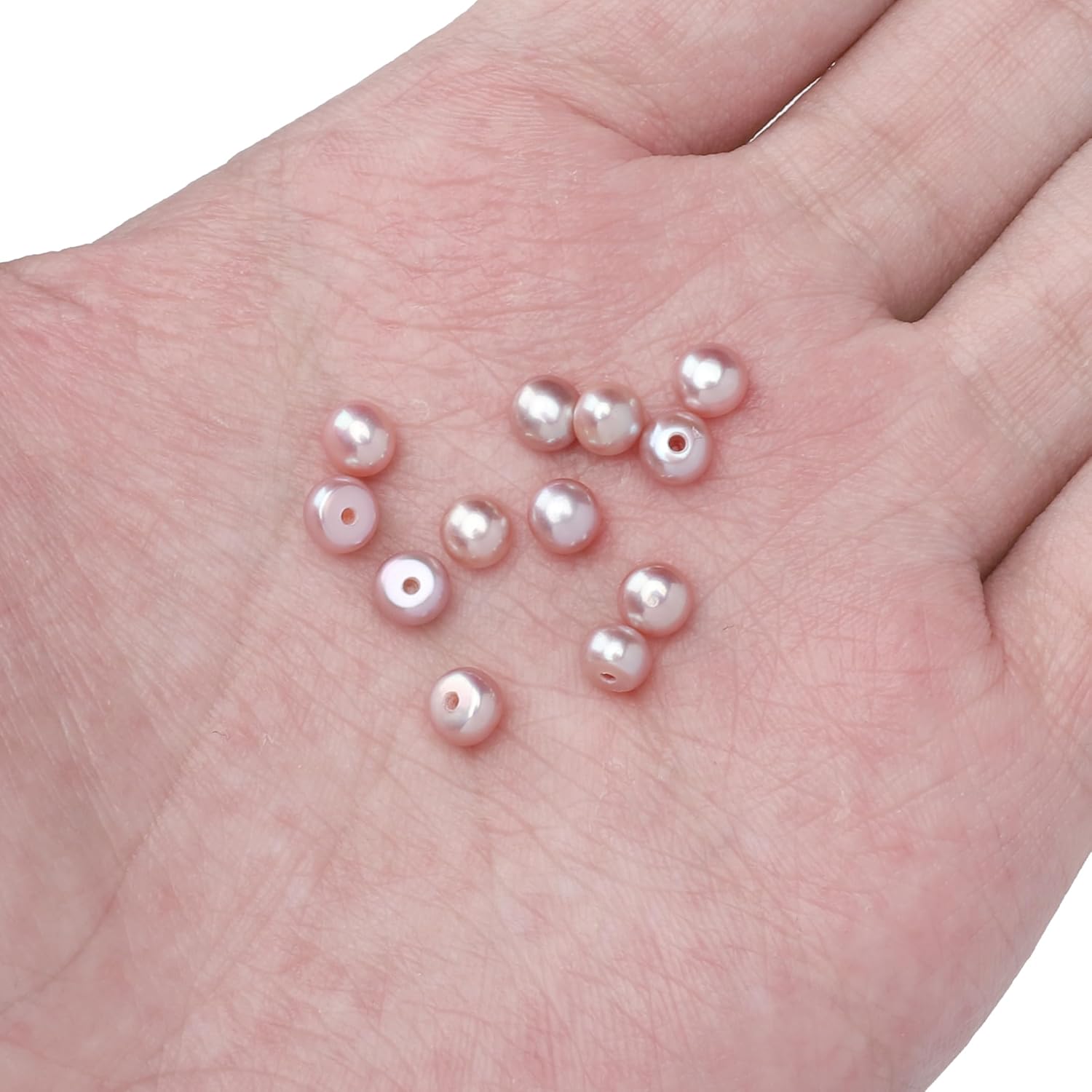 Natural Half Drilled Pearl Beads Purple 5-5.5mm 12pcs AAAA Freshwater Cultured Loose Gemstone Beads for DIY Stud Earring Jewelry Making - Image 4