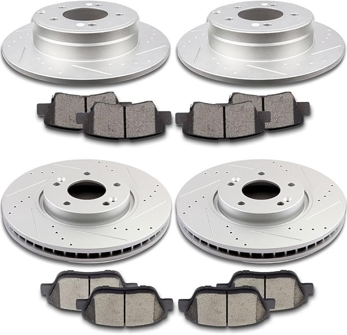 Brake and Rotors Kits,SCITOO 4pcs Brake Rotors and 8pcs